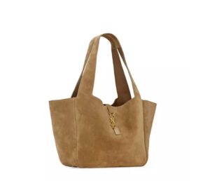 Golden Brown Le 5 a 7 Saint Laurent Bea Suede Luxury Tote Bag 